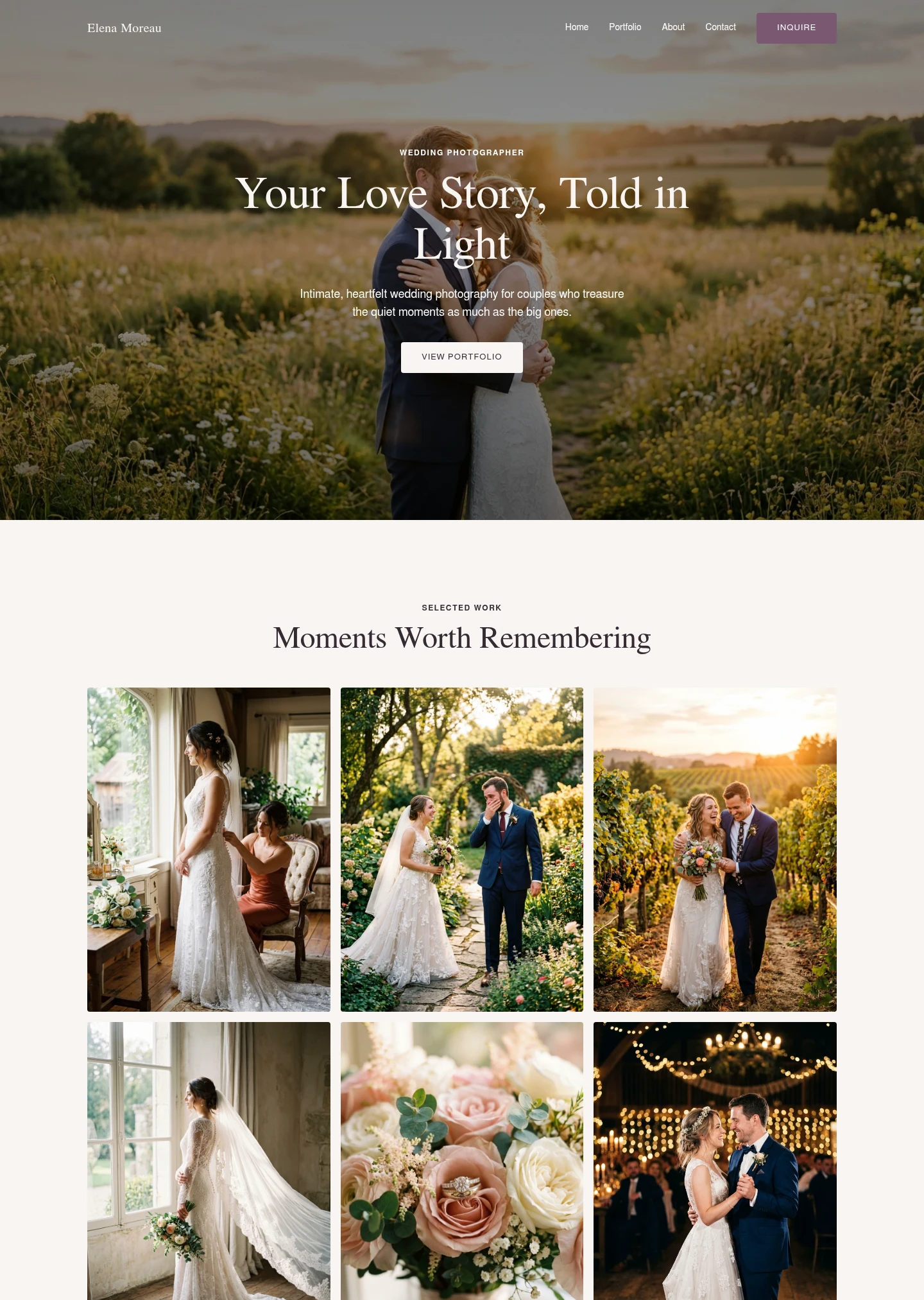 Sanguine website design style preview