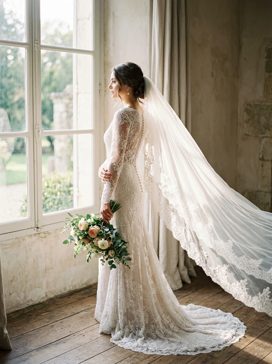 Bridal portrait in soft light